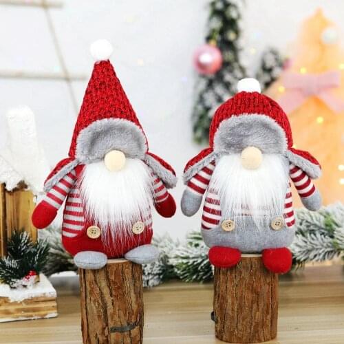 6 Pcs Christmas Plush Handmade Gnomes Elf Doll Window Home Table Decor Xmas Ornament New Year Natal Navidad Gift Wholesale X2