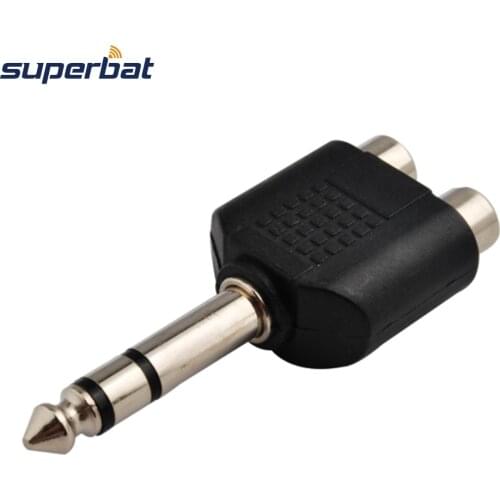 Superbat 6.5mm-RCA Adapter 6.5mm Female Jack to RCA Jack/Jack adapter RF Coaxial Connector