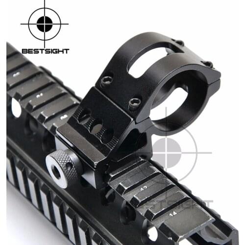 1Inch 25mm Aluminum Offset Ring 45 Degree Side Mount 20mm Picatinny Rail Mount w/ Wrench for Flashlight Rifle Laser Scope Mounts