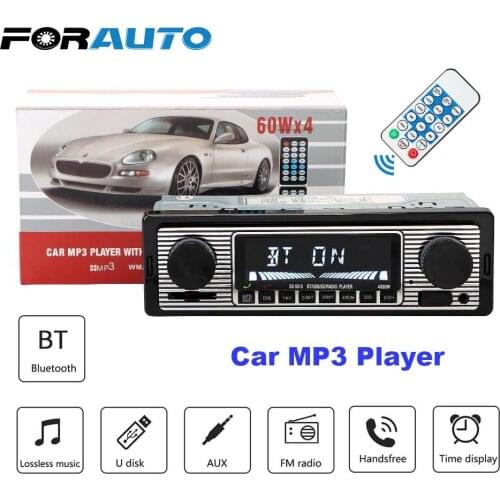 Audio FM MP3 Multimedia Player Auto Electric Parts Bluetooth Wireless TF USB AUX Support 12V Car Radio Stereo In-dash