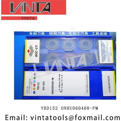 Free shipping high quality 10pcs/lots YBD152 YBM253 YBC302 ONHU060408-PM cnc carbided milling inserts