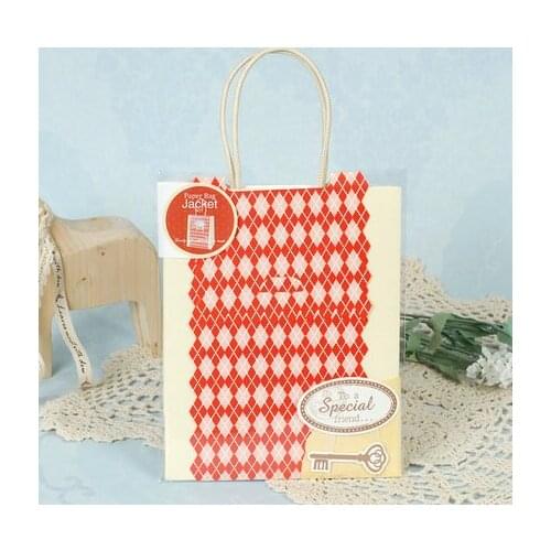 Paper gift bag flower with flap sweet tote bag birthday party favor packaging bag