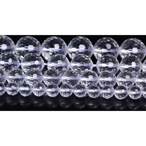 Loose beads White Crystal Round/Faceted 38cm for DIY jewelry making FPPJ