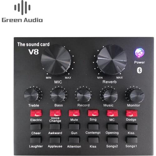 GAX-V8 Usb External Sound Card for Mobile Computer Audio Interface Sound Card with BT