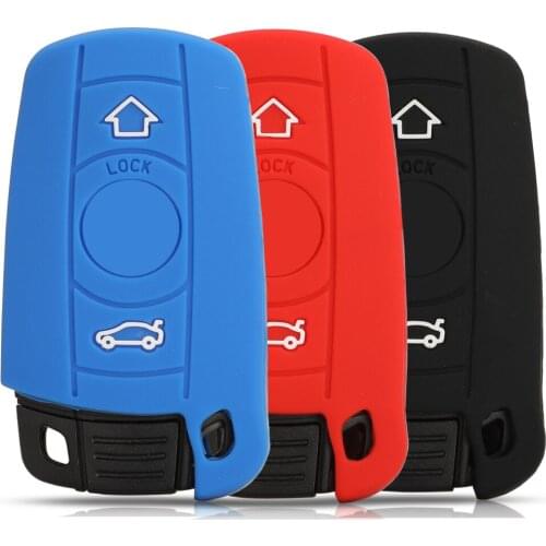 Jingyuqin NewRemote 3 Buttons Smart Car Key Case Cover For BMW 1 3 5 6 Series E90 E91 E92 E60 Holdert