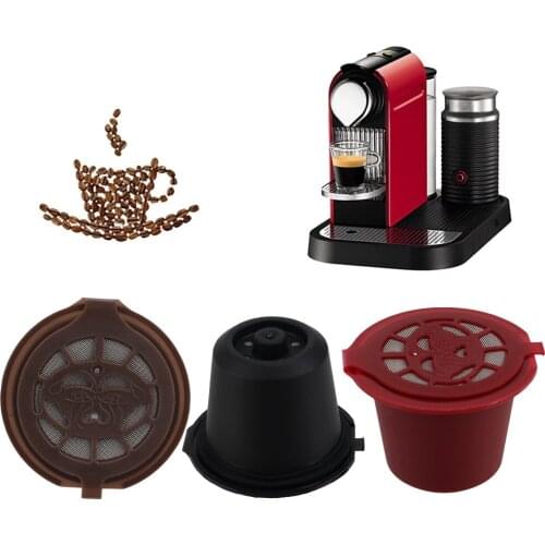 Coffee Filter For Nespresso Coffeeware Reusable Coffee Capsules Cup With Spoon Brush