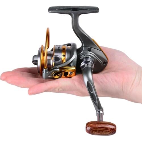 Mini Metal Spinning Fishing Reel DK150 5.2:1 12+1 Ball Bearings Left and Right Handle Exchangeable Ice Pesca Reels