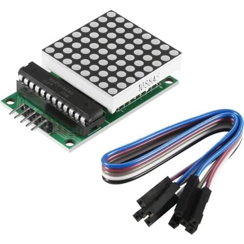 Max7219 Dot Matrix Display Module Single-chip Control Led Module Diy Kit For Arduino With 5pin Line