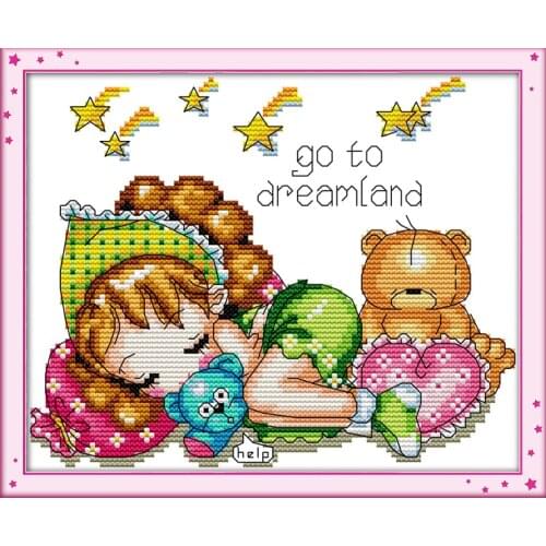 Dream cross stitch kit 14ct 11ct count print canvas stitches embroidery DIY handmade needlework plus