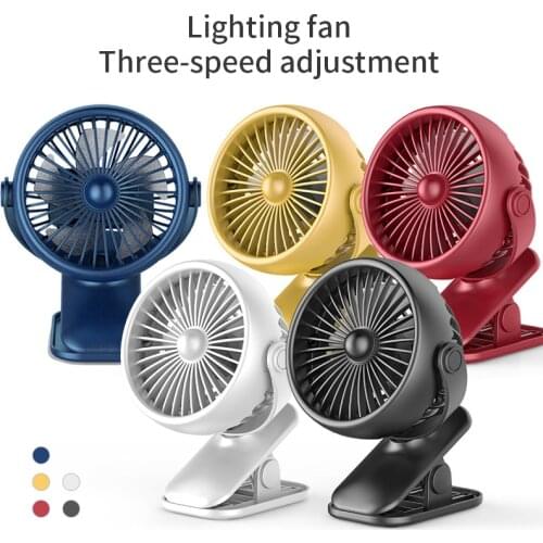 Desk Mini USB Fan Clip-on Portable Table Fan for Office Bedroom Strong Wind Quiet Cooler Three Gears Adjustable