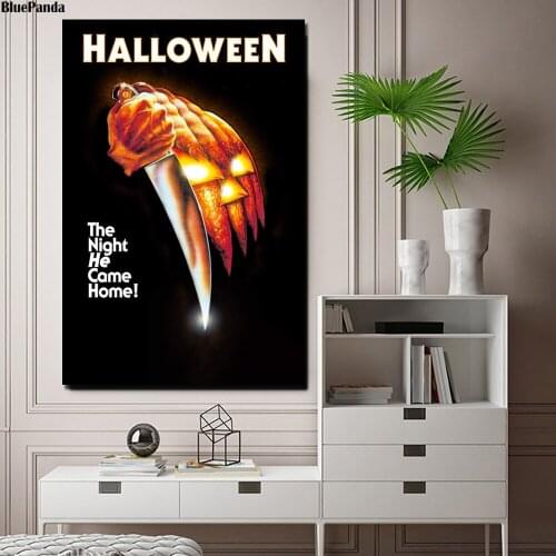 Halloween Movie Art Classic Horror Print Poster The Night He Came Home Decorative Picture For Living Room Home Decor