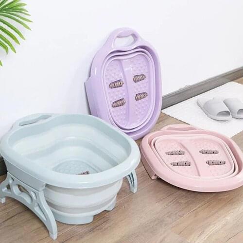 Plastic Folding Bucket Foot Bath Bucket Bathroom Foot Basin Portable Folding Foot Bath Bucket Foot Basin Saves Space
