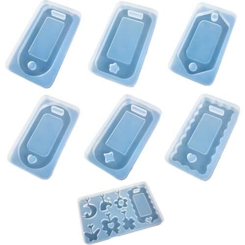 Hanging Listed Epoxy Resin Mold Label Tag Silicone Mould DIY Crafts Jewelry Keychain Pendant Casting Tools