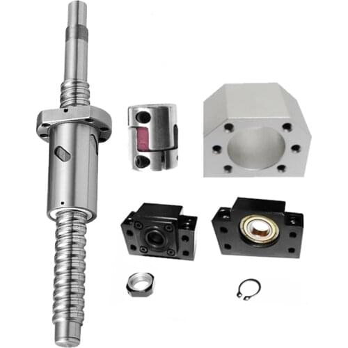 Precision Ball Screw Set Waist Nut SFU1204/1604/1605/1610/2004/2005/2504/2505 Both ends processed BKBF housing DSG couling XB