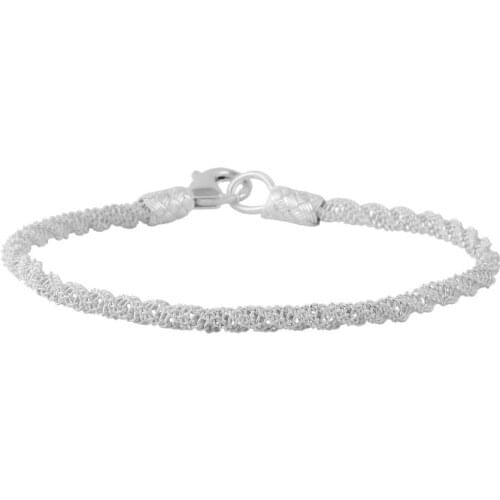 Silver 925 Sterling Kazaziye Hand Knitting Bracelet