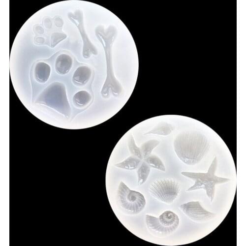 Silicone Resin Mold Pendant Conch Shell Bone Shape Molds Uv Epoxy Resin Mold For DIY Mobile Shell Decoration Crafts Making Tools