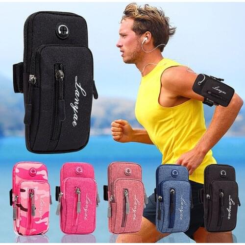 Sport Arm Bag Sports Cell Phone Case Running Jogging Pouch Wallet With Arm Band Charging Earphone Hole