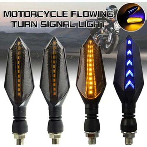 2PCS Running Water Led Modified Electric Motorcycle Turn Signal 125 Motorcycle Steering Accessories Turning Light