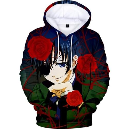 Black Butler Sweatshirts Men/Women New Fashion Casual Harajuku Anime Hoodie 3D Print Black Butler 3D Hoodies Pullover top