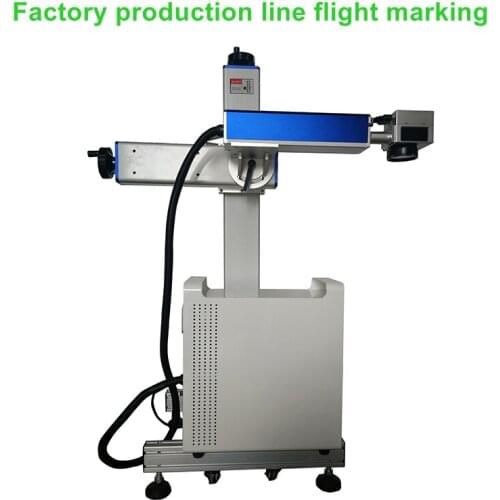 Fiber flying flight lase engraving machine fiber laser marking machine with conveyor