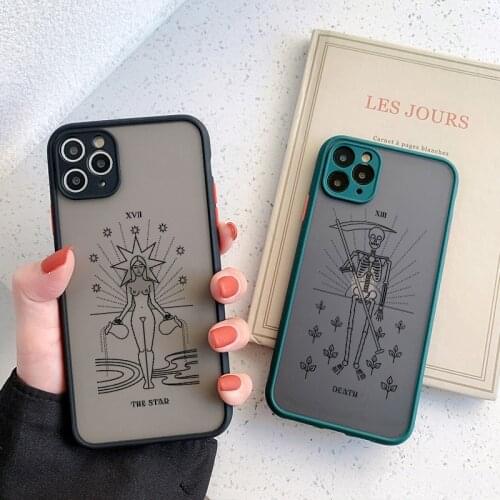 The Star Death Tarot Mystery totem Phone Case For iphone 12 Mini 11 pro max X XS MAX XR 8 7 6S Plus SE2020 Hard Shockproof Cover