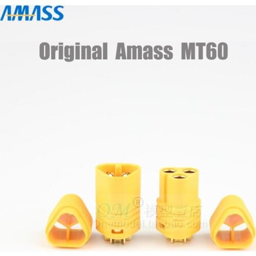 1Pair/5Pairs/ Original AMASS MT60 Motor Plug Connector Set for RC Multicopter Quadcopter Motor ESC 3-pin in one banana plug
