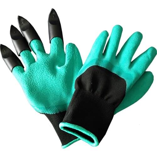 1 Pair Garden Gloves Plastic Garden Rubber Gloves With Claws Quick Easy to Dig and Plant For Digging Planting Plant flower