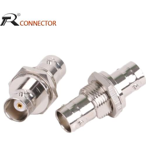 10pcs/lot Dual BNC Jack Socket Screw Panel Mount BNC Female to BNC Female Panel Chassis Adapter Coaxial Connector