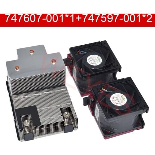2 Cooling Fan 747597-001 Refurbished condition *2 & Brand NEW Heatsink 747607-001*1 For HP DL380 DL380p G9 Xeon CPU Kit
