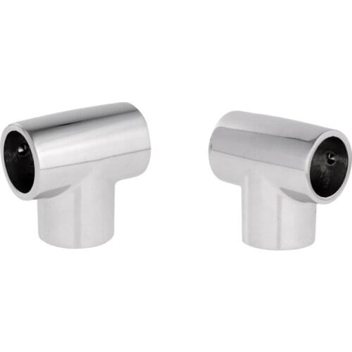 2 Pieces 316 Stainless Steel For Yacht Boats Accessories 90 Degree Tee 25mm