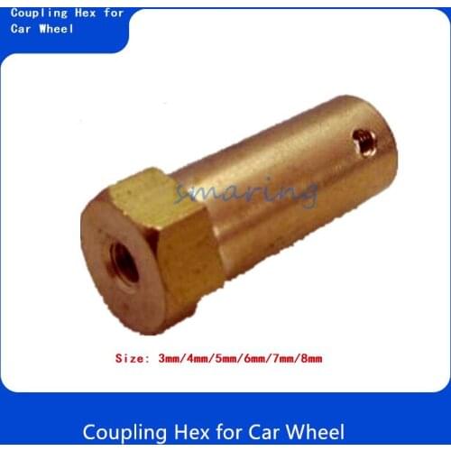 2pcs Hex Coupling/ Coupler /Hexagon Connector Copper Product /Length 30mm 3/4/5/6mm/Wheel,Motor Part for Smart Robot Car