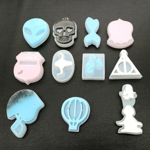 3D Crystal Shape Epoxy Mold Transparent Silicone Mould DIY Phone Case Decoration Accessories Tools Embossed Cake Molds