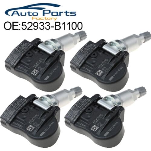 4PCS New Tire Pressure Sensor For Hyundai Santa Fe Equus Genesis Accent 433MHZ 52933-B1100 52933B1100