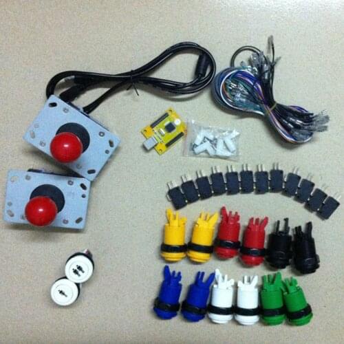 Arcade Joystick DIY Kit Zero Delay Arcade DIY Kit USB Encoder To PC Arcade Joystick Push Buttons For Arcade Mame JAMMA Cabinet