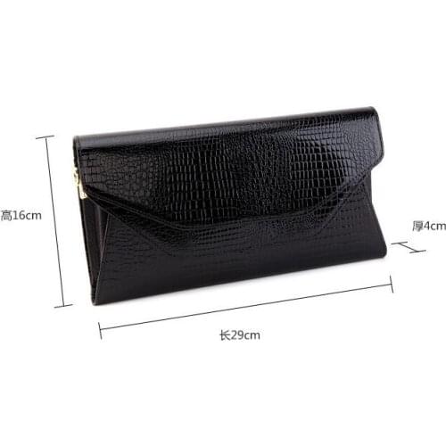 2016 new ASNK brand women handbag Crocodile Genuine Leather Shoulder Bag Evening Clutch Wallet Purse Chain Messenger Bag