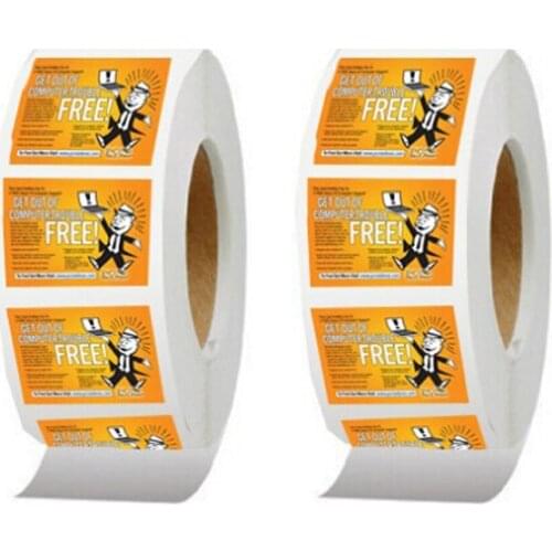 Strong adhesive plastic stickers cmyk printing glossy plastic stickers