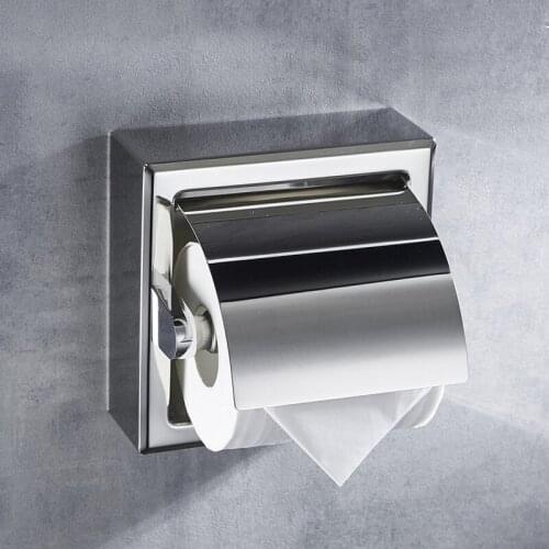 Stainless Steel Paper Holder, Polish SUS304 Tissue Dispenser, Lavatory Double Roll Storage, Wall Mounted, Designer Collection