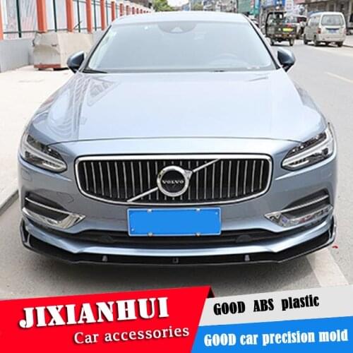 For Volvo S90 Body kit spoiler 2018-2019 For Volvo S90 ABS Rear lip rear spoiler front Bumper Diffuser Bumpers Protector