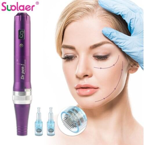 Dr Pen Cartridge Dermapen Profesional Wireless Wired Derma Pen Skin Care Kit Microneedle Home Use Beauty Machine Dropshipping