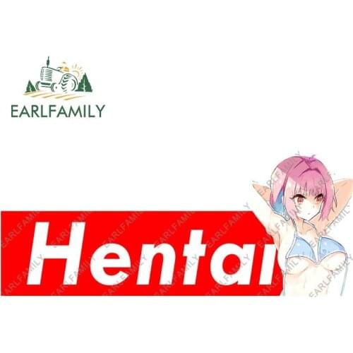 EARLFAMILY 13cm x 5.2cm for Hentai Sexy Anime Girl RV Car Accessoires Stickers Camper Waterproof Decal Funny Motorcycle Decor