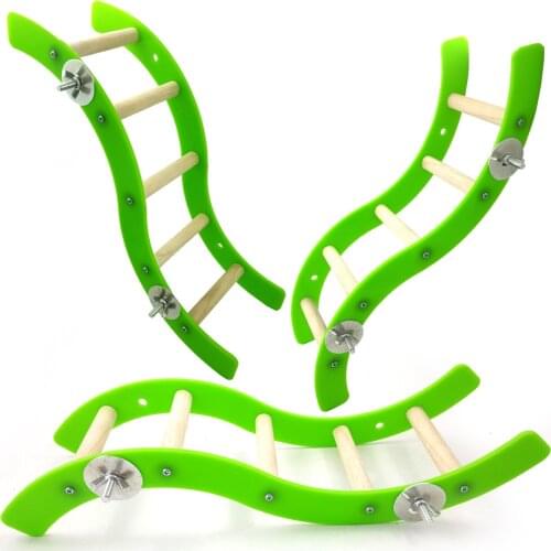 LHXMAS PET TOYS Parrot bird toy Hamster Totoro supplies Colored acrylic ladder Wave Game Supplies