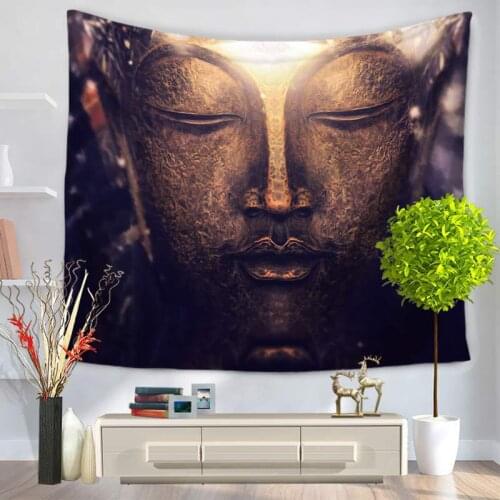 Indian Mandala Tapestry Figure Of Buddha Printed Tapestry Wall Hanging Beach Throw Mat Hippie Bedspread Yoga Mat Blanket