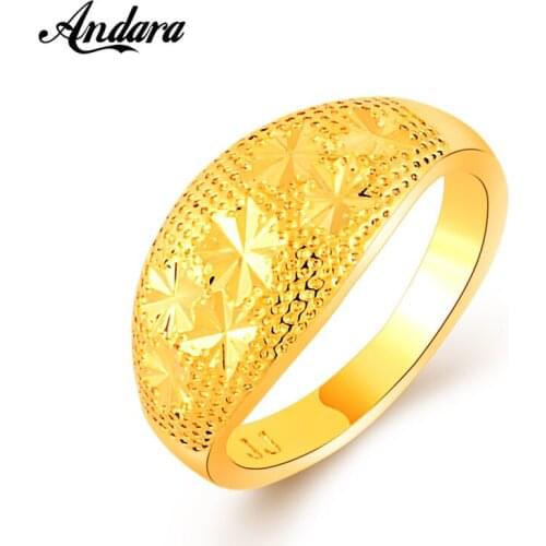 Gold Color Rings For Women Jewellery Wholesale Fine Jewelry Brand Rings Women Jewelry 2018 New Free Shipping JR070