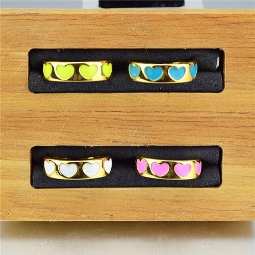 Love Ring Sweet and Romantic Enamel Ring Ring Adjustable Ring Hot Selling in Europe and America 2021