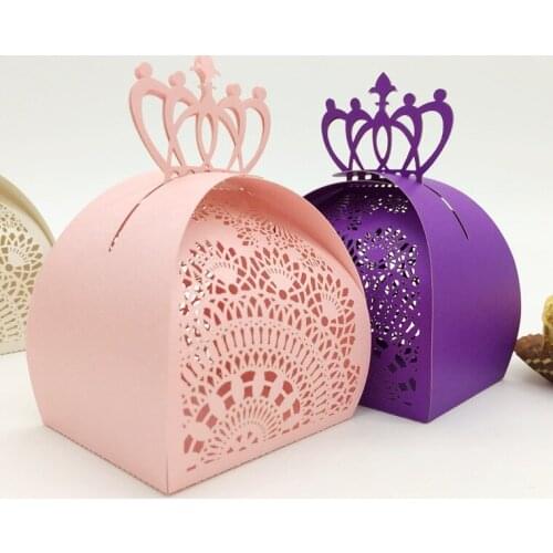 Candy box bag chocolate paper gift box vintage design lace for Birthday Wedding Party Decoration craft DIY favor baby shower