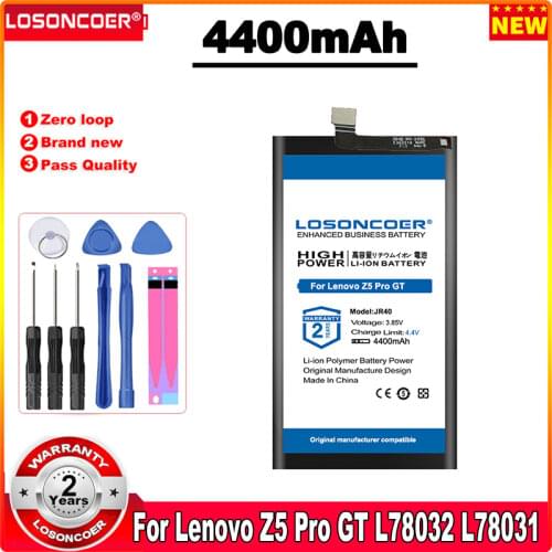 LOSONCOER 4100mAh For Lenovo Z5 Pro L78031 Battery JR40 For Lenovo Z5 Pro GT L78032 Mobile Phone Battery