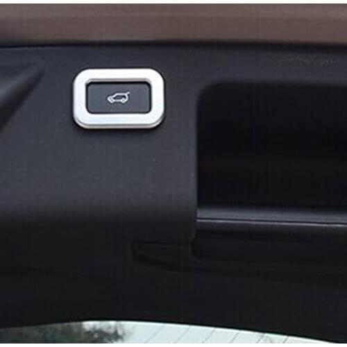 For Jaguar F-PACE 2016 2017 2018 ABS Matte Car Rear Trunk Tail Box Switch Frame Trim Sticker Cover Car Interior Accessories