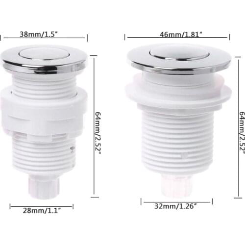 New Arrival On Off Push Air Switch Button 28mm/32mm For Bathtub Spa Waste Garbage Disposal Pneumatic Switch Dropshipping