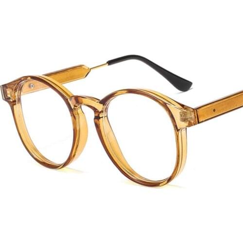 New Retro Round Optical Glasses Women Brand Design Clear Mirror Prescription Spectacle Female Male Oculos De Sol Feminino