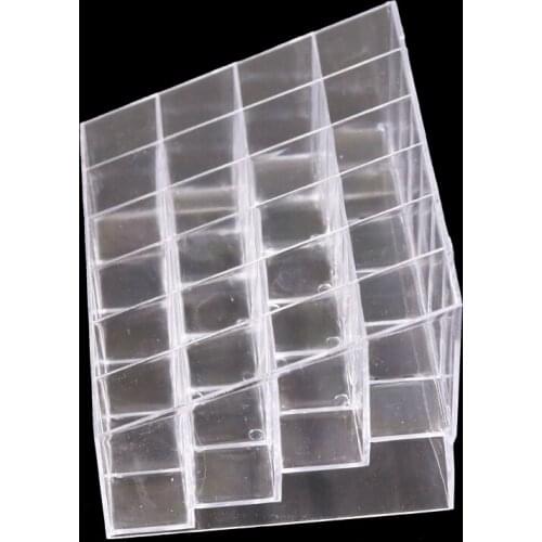 24 Grid Lipstick Holder Organizer Case Display Rack for Lipstick Brushes Bottles Transparent Cosmetic Makeup Organizer